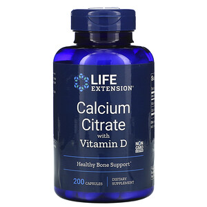 Отзывы о Лайф Экстэншн, Calcium Citrate with Vitamin D, 200 Capsules