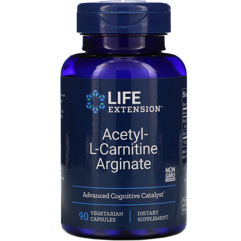 Life Extension, AcetylLCarnitine Arginate, 90 Vegetarian Capsules iHerb