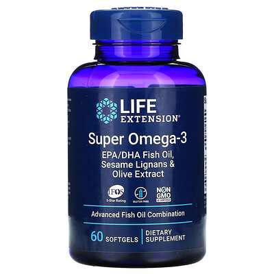 Life Extension супер омега-3, 60 мягких таблеток