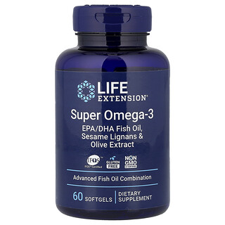 Life Extension, 超级欧米伽-3，60 粒软凝胶
