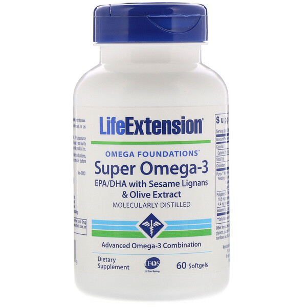 Life Extension, Omega Foundations, 수퍼 오메가-3, 60 소프트젤 - iHerb Life Extension, Omega Foundations, 수퍼 오메가-3, 60... 