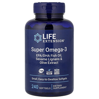 Life Extension, Super Omega-3, 240 miękkich kapsułek
