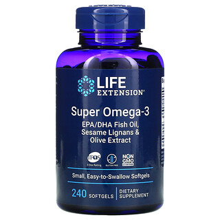 Life Extension, Omega Foundations, Super Omega-3, 240 Cápsulas Softgel