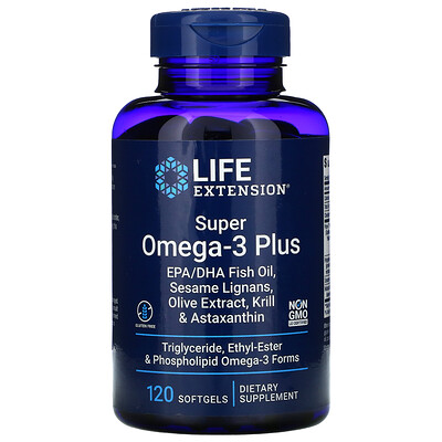Life Extension Super Omega-3 Plus, 120 мягких таблеток