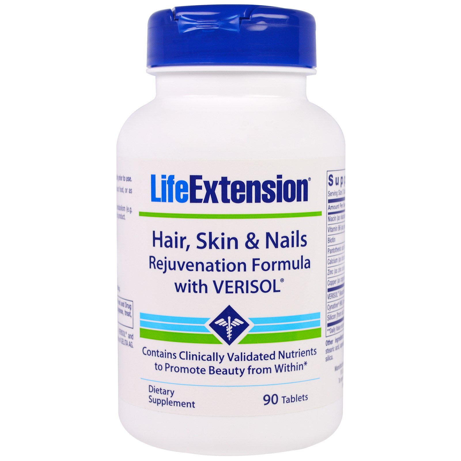 Life Extension Hair Skin Nails Rejuvenation Formula With