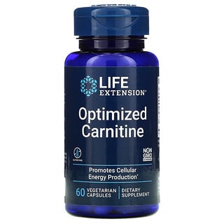 Life Extension, Carnitina optimizada, 60 cápsulas vegetales