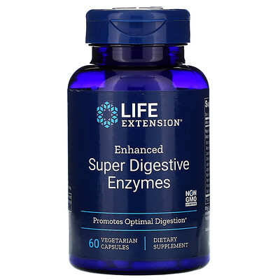 Life Extension Enhanced Super Digestive Enzymes, 60 вегетарианских капсул
