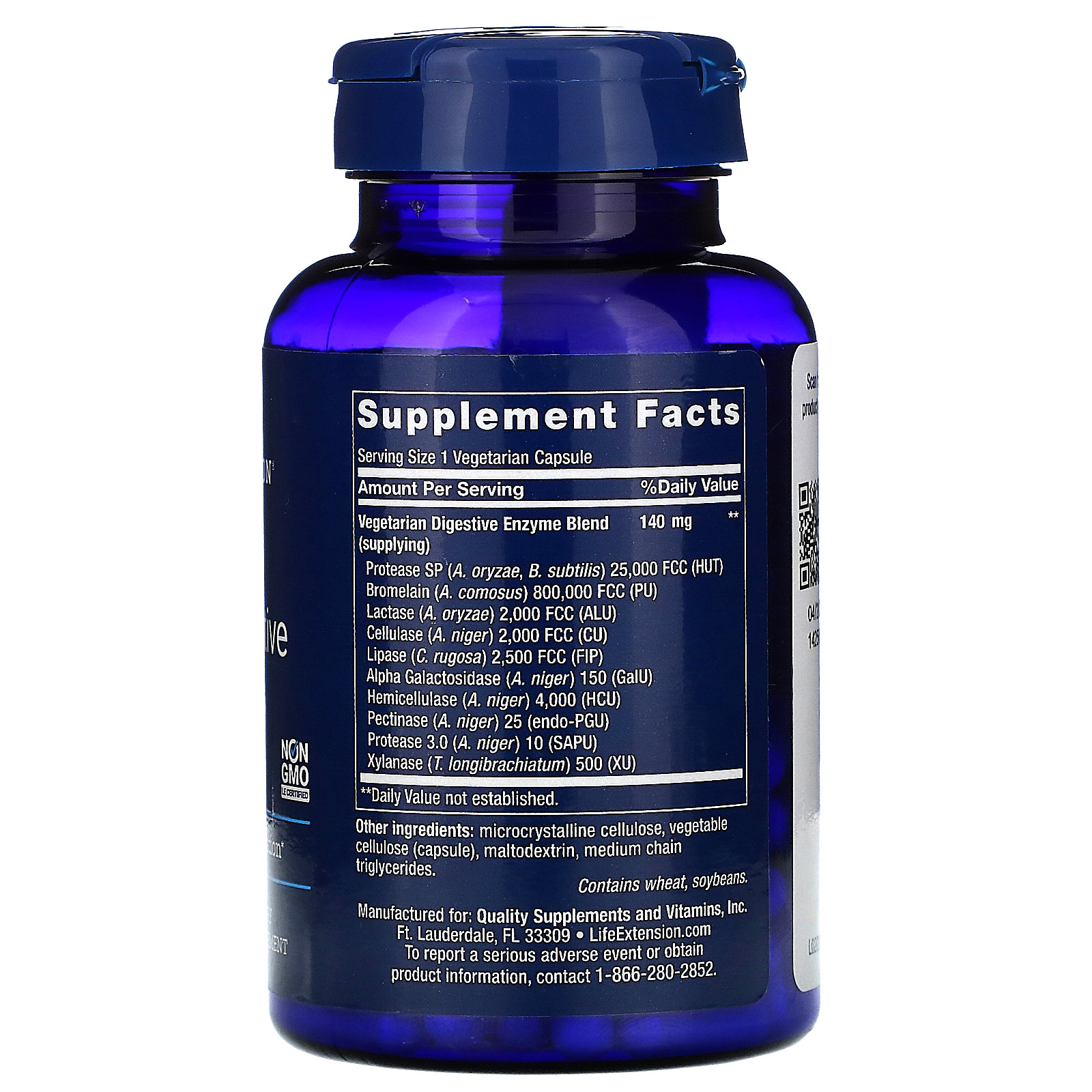 Life Extension, Enhanced Super Digestive Enzymes, 60 Vegetarian ...
