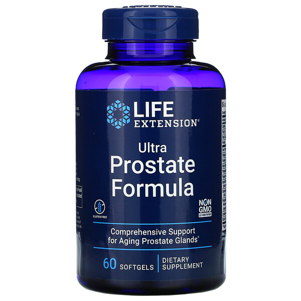 Life Extension‏, Ultra Prostate Formula, תוסף תזונה לבריאות הערמונית, 60 כמוסות ג‘ל
