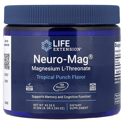 Product Image for Life Extension, Neuro-Mag , Magnesium L-Threonate, Tropical Punch, 3.293 oz (93.35 g)