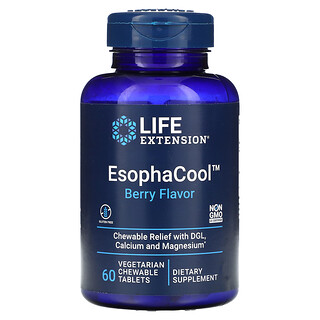 Life Extension, EsophaCool, Berry, 60 de tablete masticabile vegetariene
