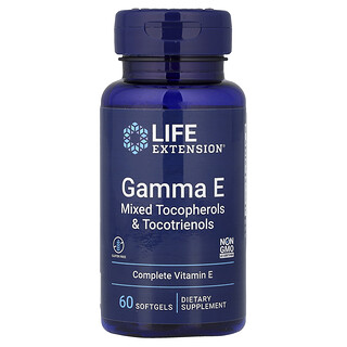 Life Extension, Gamma E, Tocophérols et tocotriénols mixtes, 60 capsules à enveloppe molle