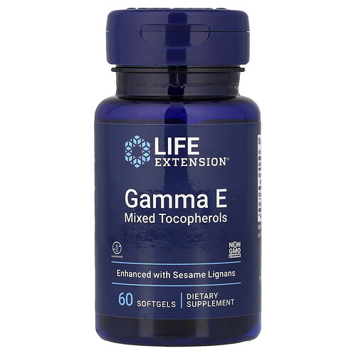 Life Extension, Gamma E Mixed Tocopherols, Gamma-E-Tocopherole (gemischt), 60 Weichkapseln