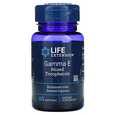 

Life Extension Gamma E Mixed Tocopherols 60 Softgels