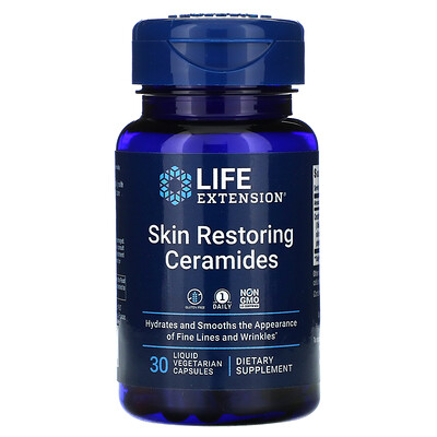 

Life Extension Skin Restoring Ceramides 30 Liquid Vegetarian Capsules