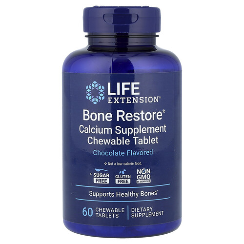 Life Extension Bone Restore, Chocolate, 60 Chewable Tablets