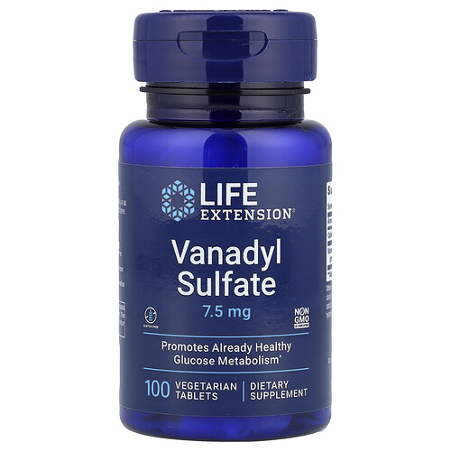 Life Extension Vanadyl Sulfate, 100 Vegetarian Tablets