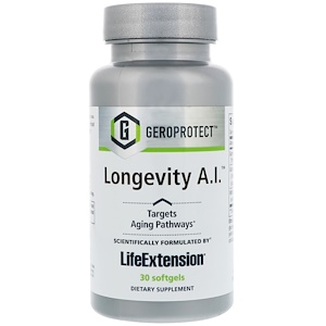 Life Extension, Geroprotect, Longevity A.I., 30 капсул 