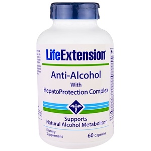 Life Extension, Антиалкогольный и Кровозащитный Комплекс, 60 капсул