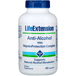 Отзывы о Лайф Экстэншн, Anti-Alcohol with HepatoProtection Complex, 60 Capsules