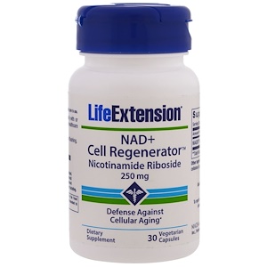 Лайф Экстэншн, NAD + Cell Regenerator Nicotinamide Riboside, 250 mg , 30 Vegetarian Capsules отзывы