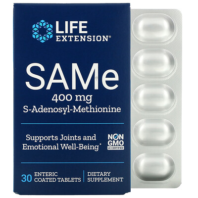 

Life Extension SAMe (Disulfate Tosylate) 400 mg 30 Enteric Coated Tablets