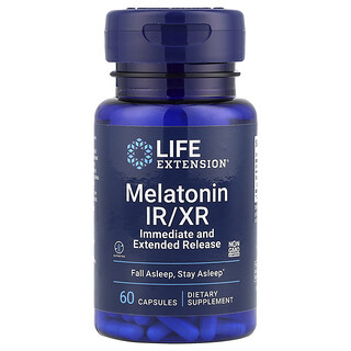 Life Extension, 멜라토닌 IR/XR, 캡슐 60정(캡슐 1정당 1.5mg)