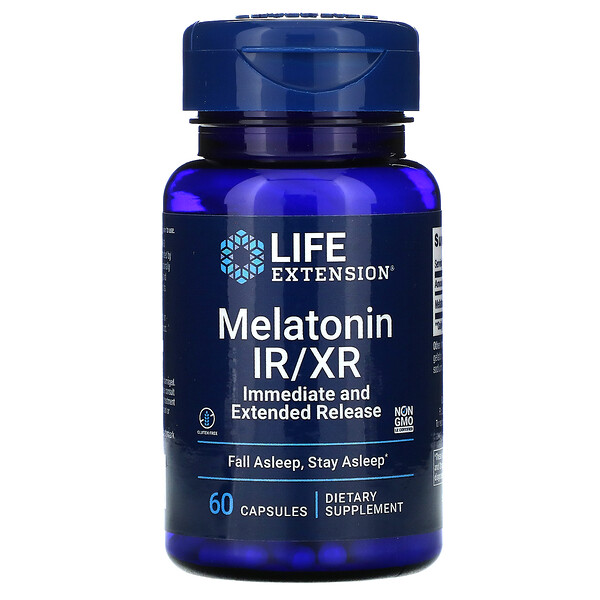 Melatonin IR/XR, 60 Capsules