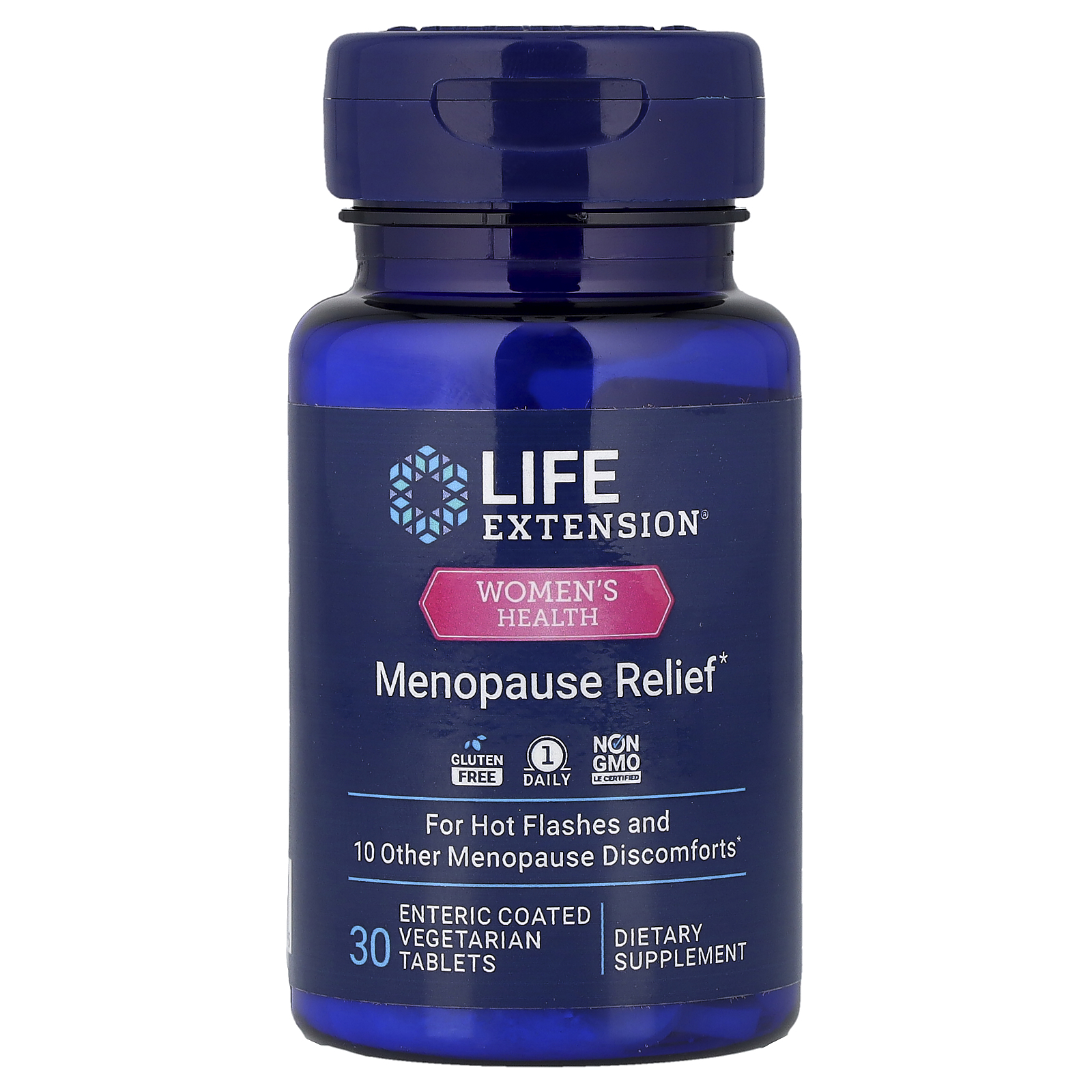 Life Extension (라이프익스텐션), 여성 건강, 폐경기 완화, 장용성 코팅 베지 정제 30정