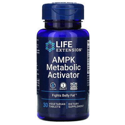 Life Extension AMPK, активатор метаболизма, 30 вегетарианский таблеток