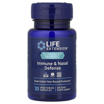 Product Image for Life Extension, FLORASSIST Probiotic, Immune & Nasal Defense, 30 Vegetarian Capsules