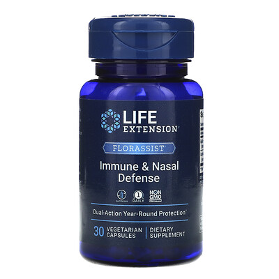 Life Extension FLORASSIST Immune & Nasal Defense, 30 Vegetarian Capsules