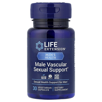 Life Extension, Salud del hombre, Suplemento de refuerzo vascular y sexual masculino, 30 cápsulas vegetales