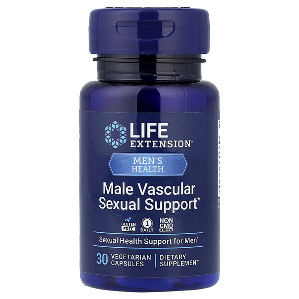 Life Extension Men's Health, Male Vascular Sexual Support, 30 Vegetarian Capsules
