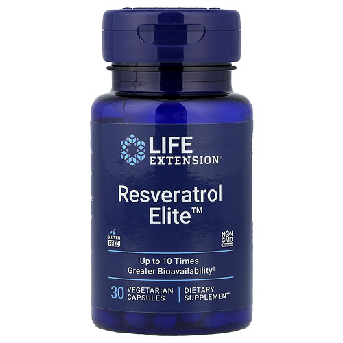 ライフ エクステンション Life Extension, Resveratrol Elite™（レスベラトロールエリート）、ベジカプセル30粒
