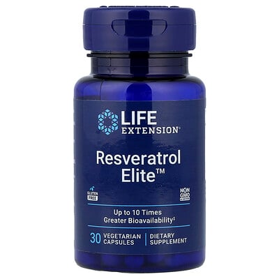 Life Extension, Resveratrol Elite™, 30 cápsulas vegetales