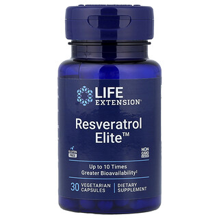 Life Extension, Resveratrol Elite™, 30 вегетарианских капсул