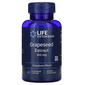 Отзывы о Лайф Экстэншн, Grapeseed Extract, 100 mg, 60 Vegetarian Capsules