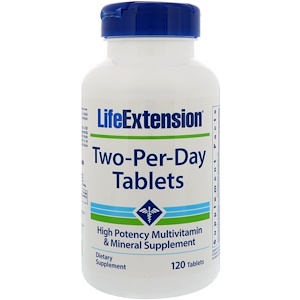 Life Extension, Таблетки типа «две в день», 120 таблеток