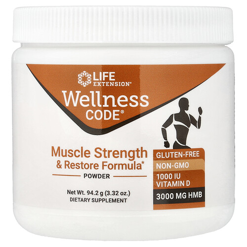 Life Extension Wellness Code®, Muscle Strength & Restore Formula Powder, 3.32 oz (94.2 g)