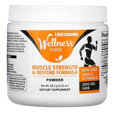 

Life Extension Wellness Code Muscle Strength & Restore Formula Powder 3.32 oz (94.2 g)