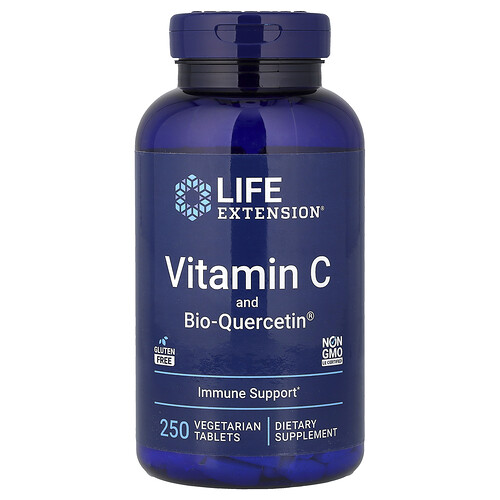 Life Extension ビタミンC and Bio-Quercetin® ベジタリアンタブレット250粒