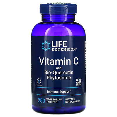 Life Extension Витамин С и фитосома с биокверцетином 250 вегетарианских таблеток