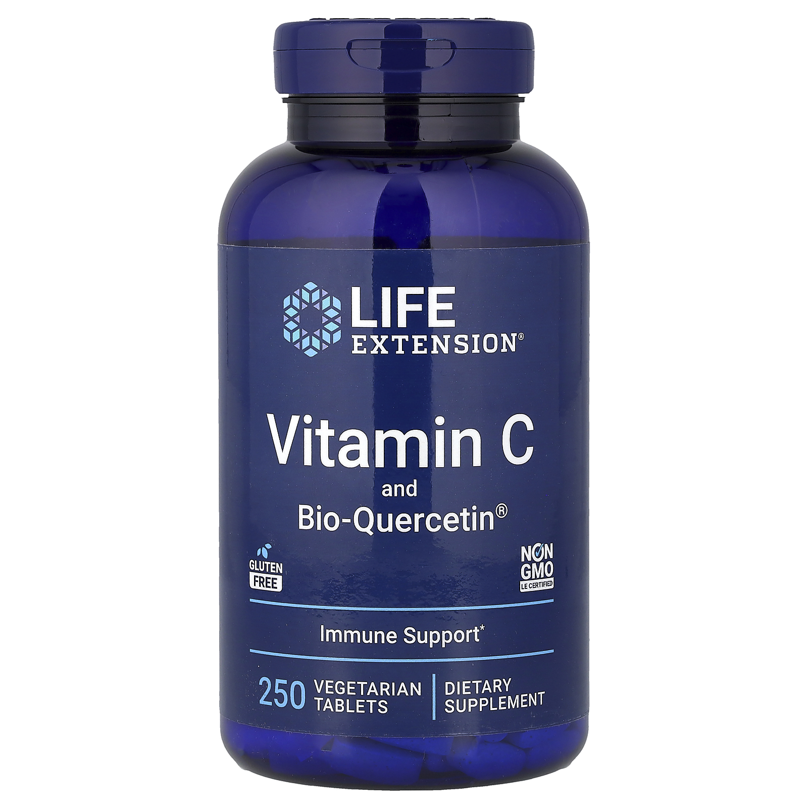 Life Extension (라이프익스텐션), 비타민C 및 Bio-Quercetin®, 베지 정제 250정