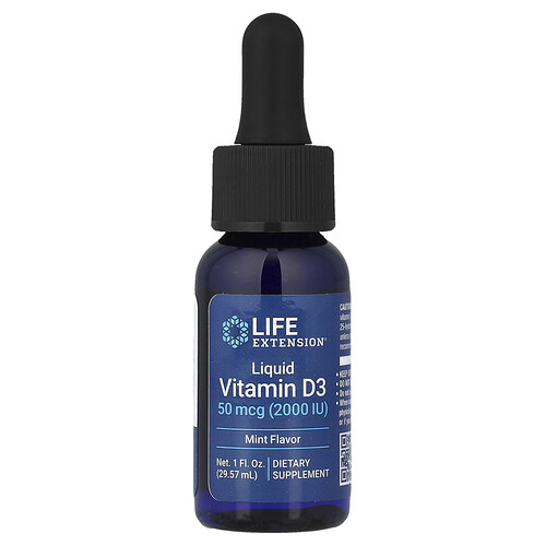Life Extension リキッドビタミンD3 ミント風味 1fl oz (29.57ml)
