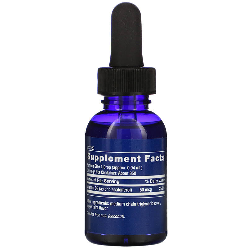 Life Extension, Liquid Vitamin D3, Mint Flavor, 2,000 IU, 1 fl oz (29.