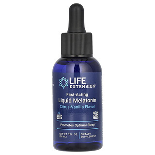 Life Extension, 速效褪黑荷尔蒙，柑橘香草味，2 液量盎司（59 毫升）