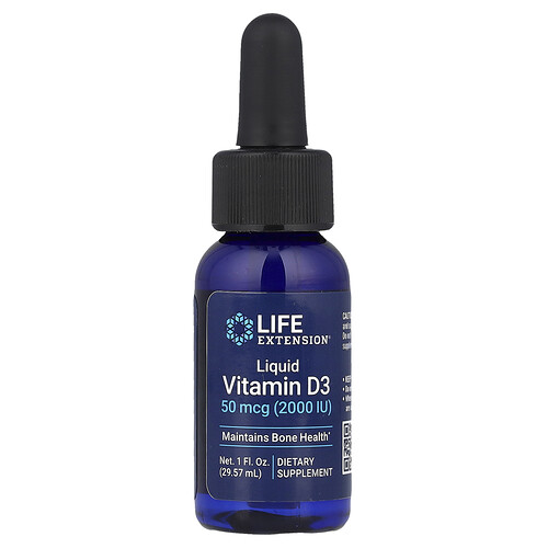 Life Extension リキッドビタミンD3 50mcg (2,000 IU) 29.57ml