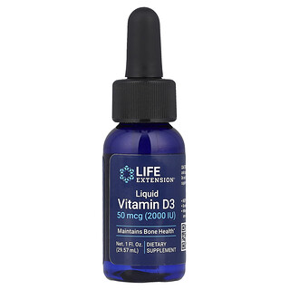 Life Extension, 액상 비타민D3, 2,000IU, 29.57ml(1fl oz)