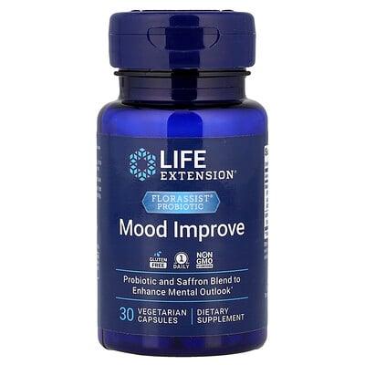 Product Image for Life Extension, FLORASSIST Probiotic, Mood Improve, 30 Vegetarian Capsules